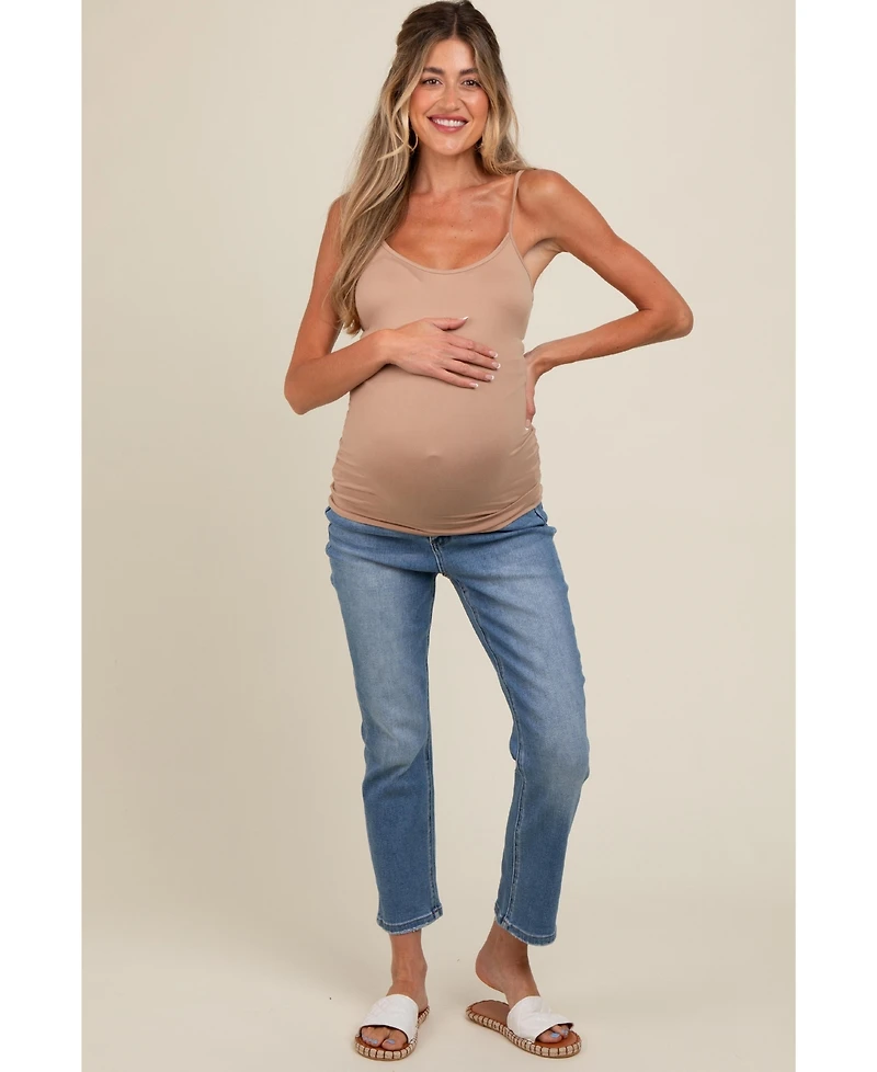 Pinkblush Maternity Blue Slim Straight Ankle Crop Jeans