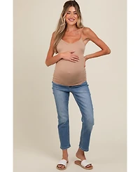 Pinkblush Maternity Blue Slim Straight Ankle Crop Jeans