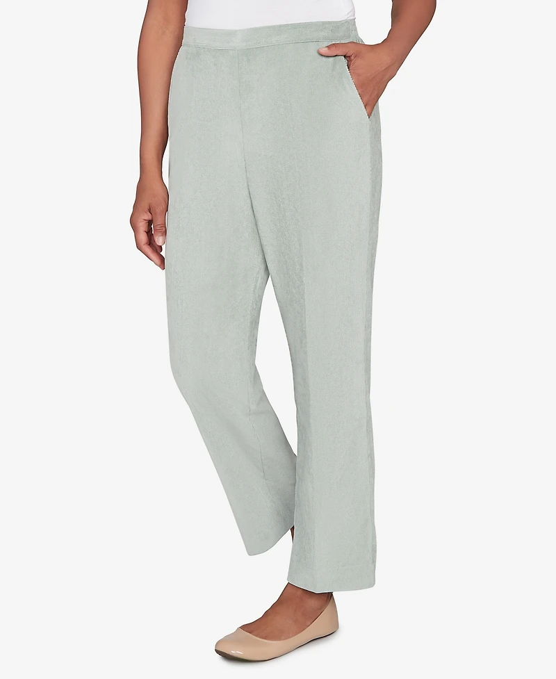 Alfred Dunner Stockbridge Pull-On Corduroy Flat Front Average Length Pant