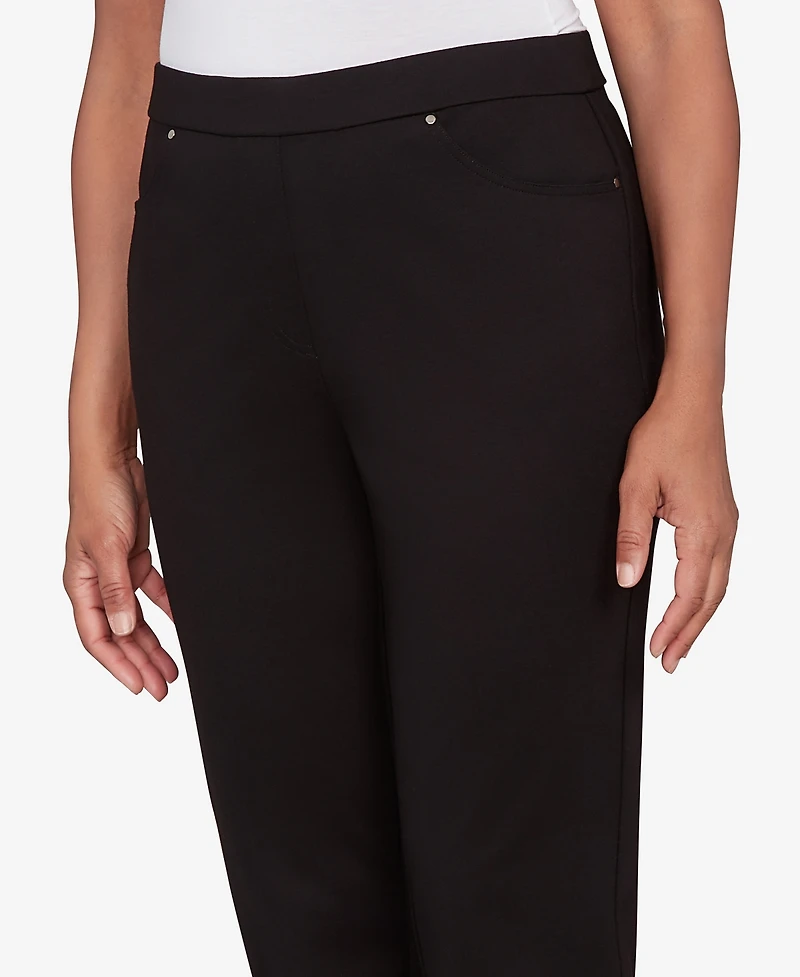 Alfred Dunner Barcelona Stretch Ponte Knit Average Length Pant