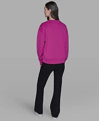 Karl Lagerfeld Paris Women's Choupette Patch Detail Sweatshirt