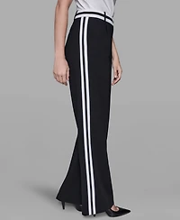Karl Lagerfeld Paris Women's High-Rise Contrast Band Pants