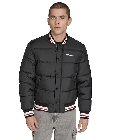 Champion Men's Quilted Varsity Puffer Jacket