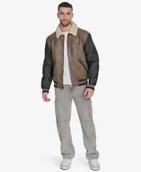 Champion Men's Faux Shearling Varsity Jacket