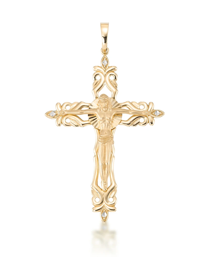 Macy's Crucifix Pendant In 10K Yellow Gold