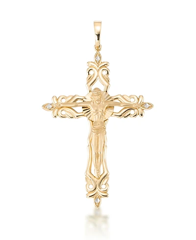 Macy's Crucifix Pendant In 10K Yellow Gold
