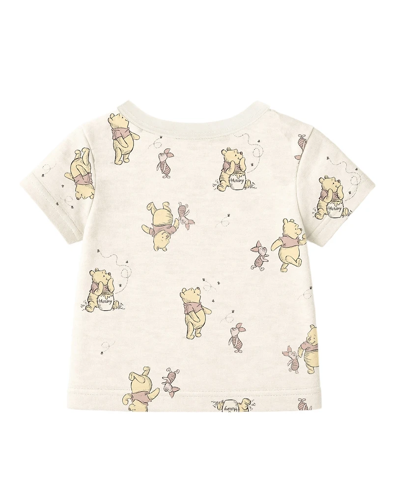 Disney Baby Boys or Girls 3-Piece Pooh Cardigan, Top and Pants Set