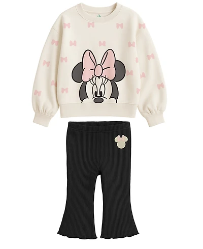 Disney Baby Girls 2-Piece Mickey Mouse Sweatshirt and Pants Set