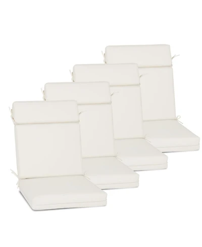 Aoodor Outdoor Dining Chair cushion Set, 37"x20"x2.8" High back with Ties and Zipper