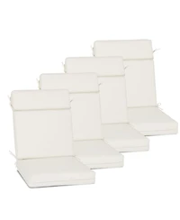 Aoodor Outdoor Dining Chair cushion Set, 37"x20"x2.8" High back with Ties and Zipper