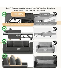 Aecojoy 36" Sleeper Chair, Convertible Chair Bed for Adults, 3-in-1 Pull Out Sofa Chair
