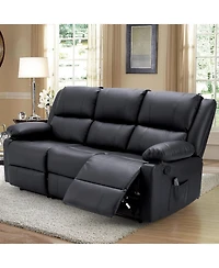 Aecojoy Recliner Couch with Massage&Heat Function, 3-Seat Wall Hunger Reclining Sofa