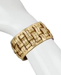 Patricia Nash Antique-Like Gold-Tone Woven Snap Cuff Bracelet
