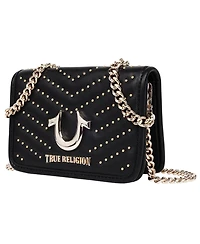 True Religion Horseshoe Multi Stud Flap Crossbody