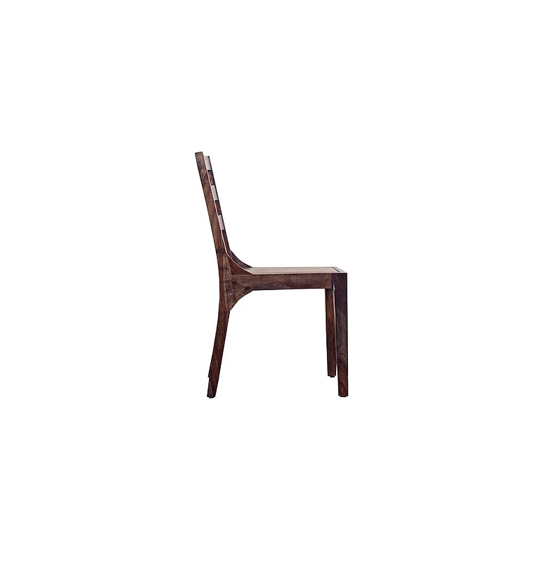 Porter Designs Fall River Solid Sheesham Wood Dining Chair, Brown (Set of 2)