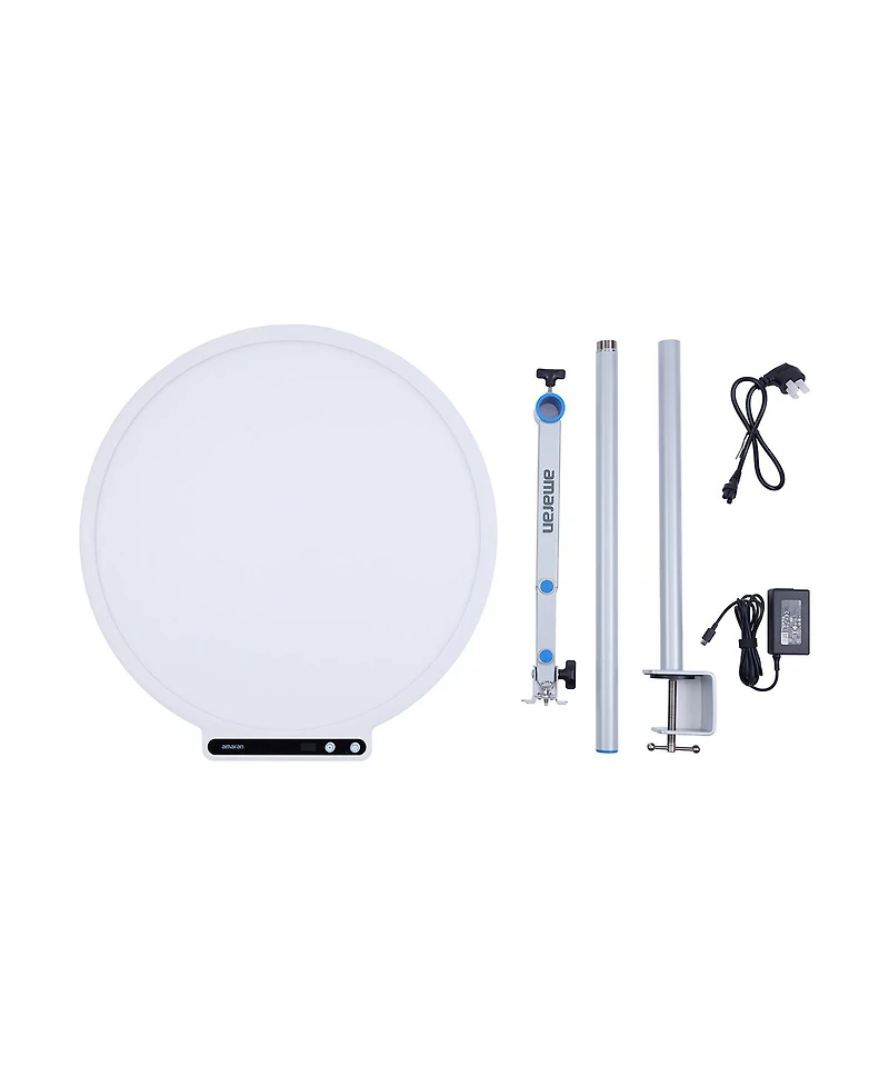 amaran Verge Max 22" 60W Bi-Color Circular Led Light Panel, White, with Base Stand
