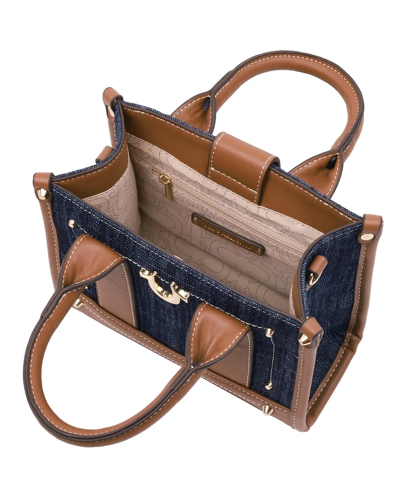 True Religion Denim Logo Strap Mini Tote