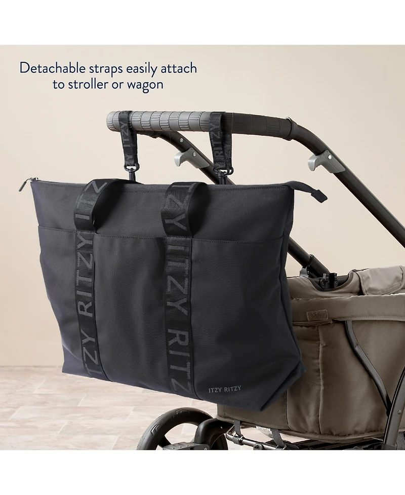Itzy Ritzy Baby Belong Weekender Tote Woven Chocolate