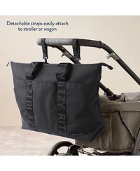 Itzy Ritzy Baby Belong Weekender Tote Woven Chocolate