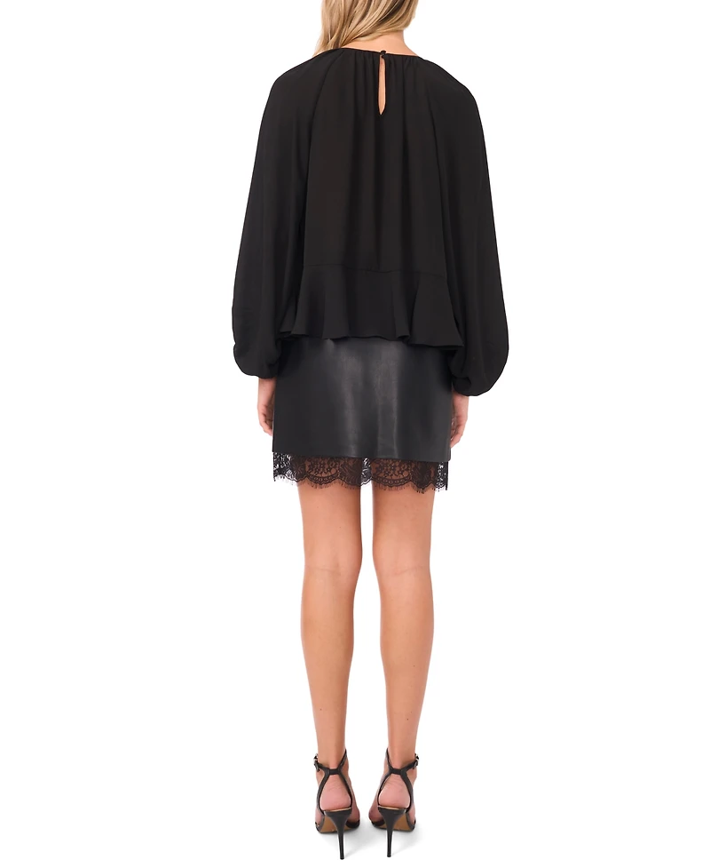 Vince Camuto Women's Ruffle Crewneck Top