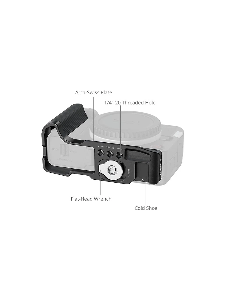 SmallRig L-Shape Mount Plate with Silicone Handle for Canon Eos R50 V Camera