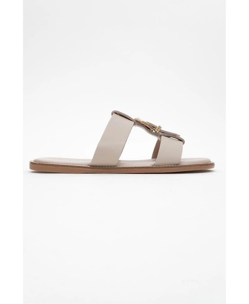Forever & Always Shoes Sveta Leather Buckled Sandal (Women)