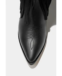 Leather Fringe Boots Feelings By Dante