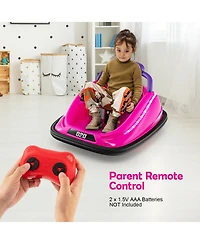 12V Kids Bumper Car Ride On Toy with Remote Control and 360° Spin