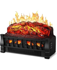 Cowsar 20" Freestanding Electric Fireplace Insert Log Set,Fireplace Insert Heater with 5 Flame Speeds and Brightness,Overheat Protection,750W/150