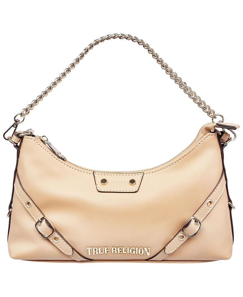 True Religion Smooth Pu Belted Shoulder Bag