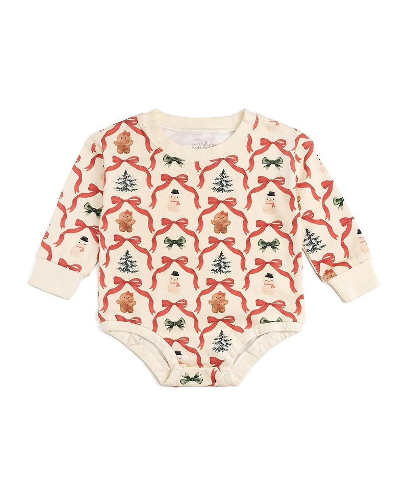 Sweet Wink Baby Girls Christmas Cutie Long Sleeve Romper