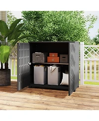 Decksplore Diamond-Shaped Outdoor Storage Cabinet