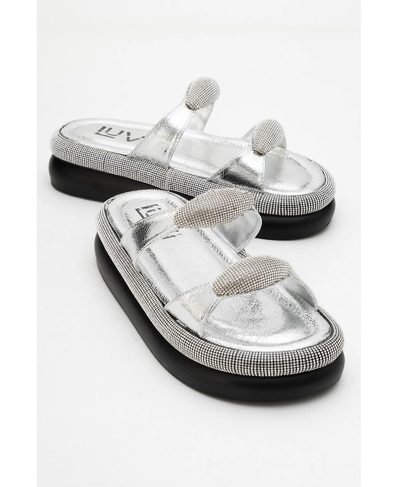 Prologue Shoes Finery Embellished Platform Slide (Women)
