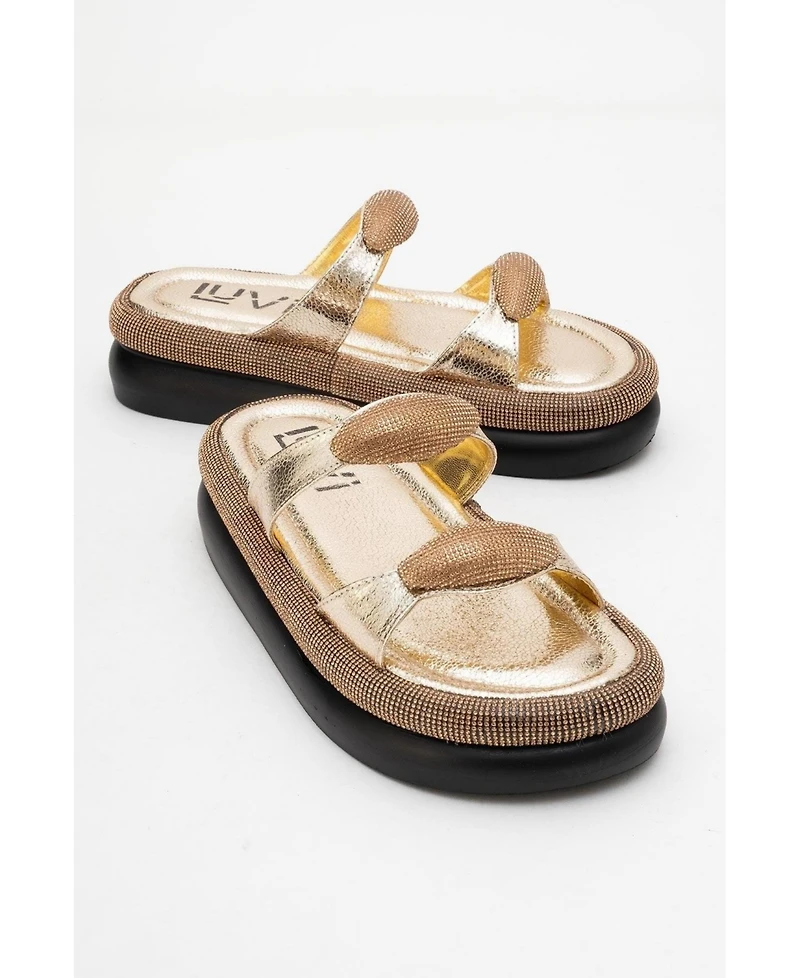 Prologue Shoes Finery Embellished Platform Slide (Women)