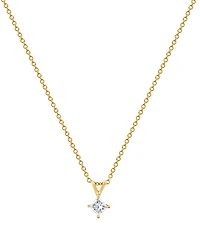 Macy's Certified Diamond Solitaire Pendant Necklace (1/3 ct. t.w.) in 14K Yellow Gold
