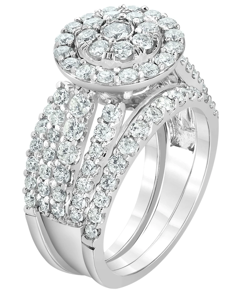 Macy's Certified Diamond Bridal Set Two Band Ring (2 ct. t.w.) in 14K White Gold