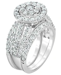 Macy's Certified Diamond Bridal Set Two Band Ring (2 ct. t.w.) in 14K White Gold