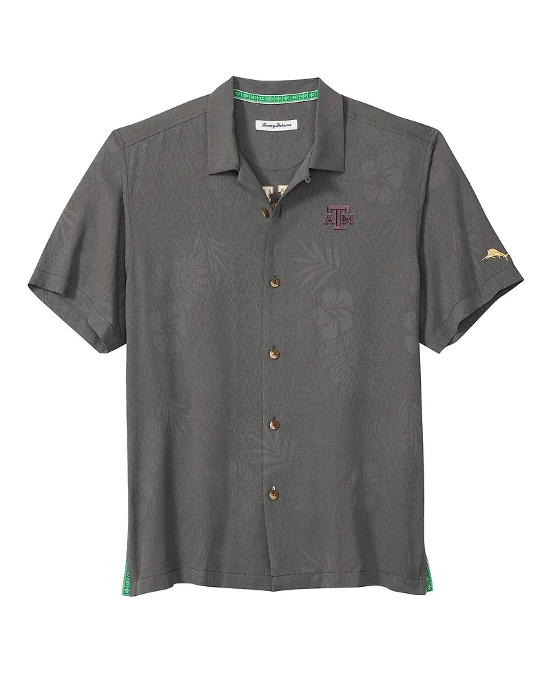Tommy Bahama Men's Gray Texas A M Aggies Catch of the Day Camp IslandZone Button-Up Shirt