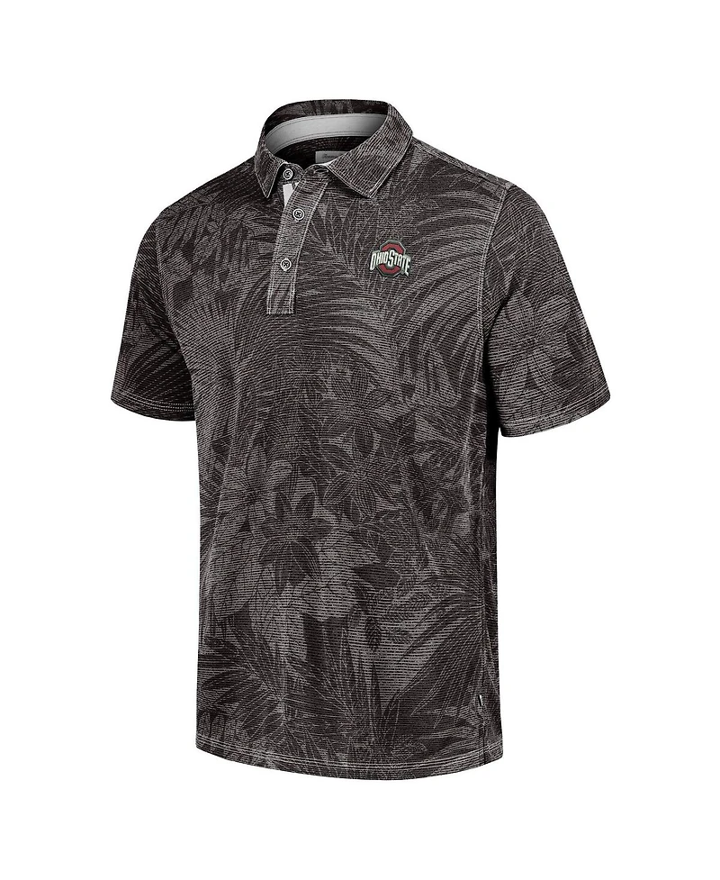 Tommy Bahama Men's Black Ohio State Buckeyes Sport Santiago Paradise Polo Shirt