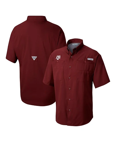 Columbia Men's Maroon Texas A M Aggies Big Tall Tamiami Omni-Shade Button-Down Shirt