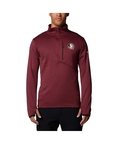 Columbia Men's Garnet Florida State Seminoles Park View Grid Fleece Omni-Wick Half-Zip Jacket