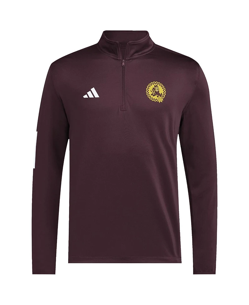 Adidas Men's Maroon Arizona State Sun Devils Strategy Half-Zip Golf Jacket