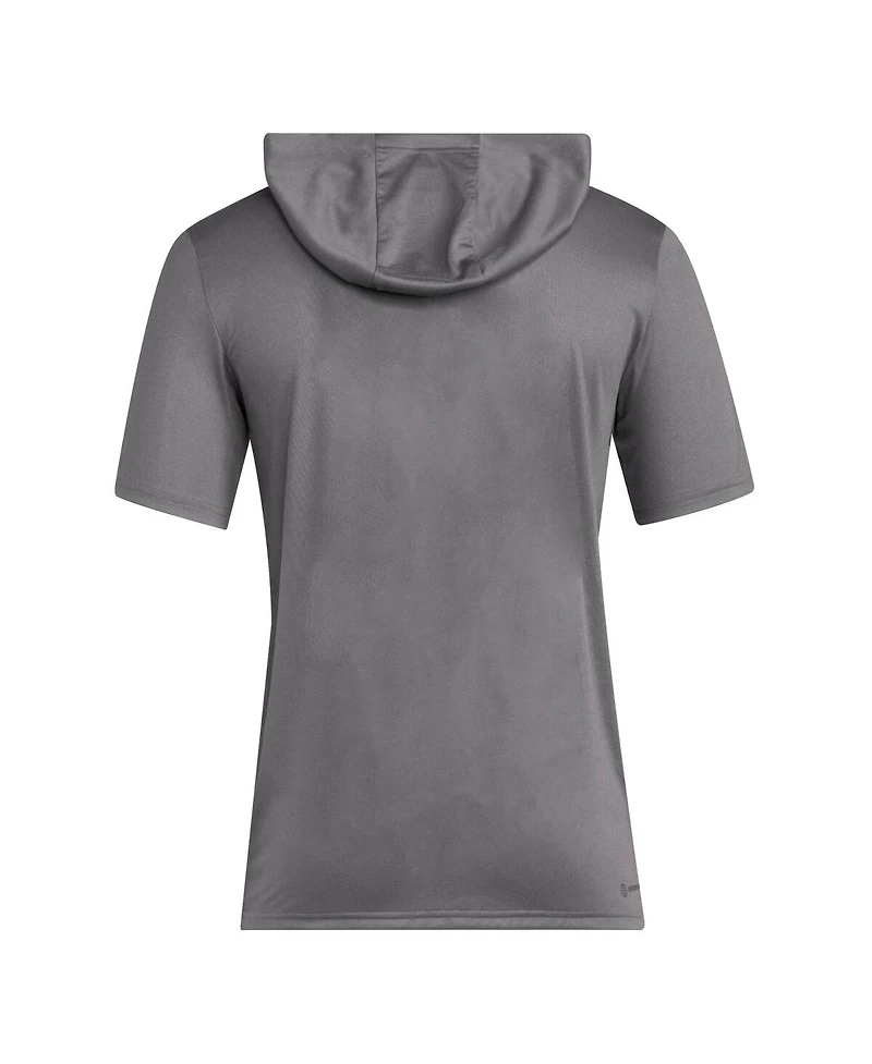 Adidas Men's Gray Washington Huskies 2025 Areoready Sideline Training Hooded T-Shirt