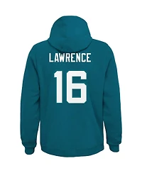 Outerstuff Big Boys and Girls Trevor Lawrence Teal Jacksonville Jaguars Mainliner Player Name Number Pullover Hoodie