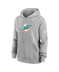 Nike Women's Heather Gray Miami Dolphins Club Fleece Pullover Hoodie