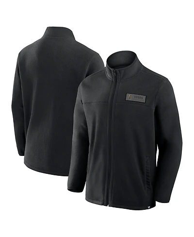 Fanatics Men's Black Vegas Golden Knights Home Ice Fleece Full-Zip Jacket