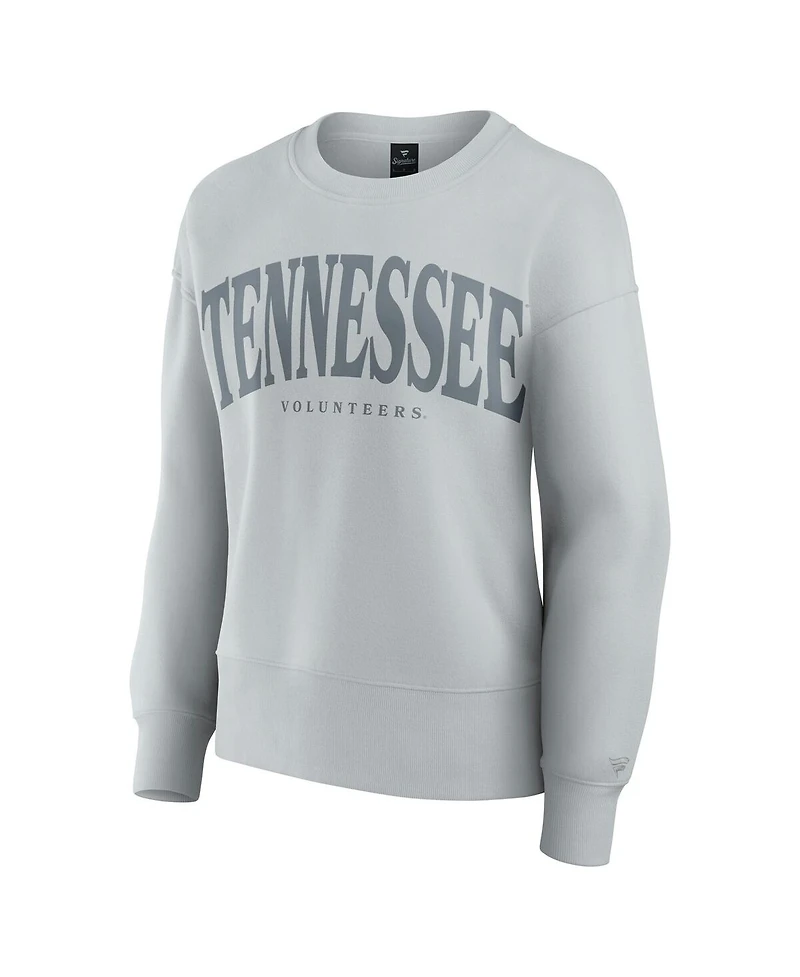 Fanatics Women's Gray Tennessee Volunteers Supersoft Flow Fleece Pullover Sweatshirt