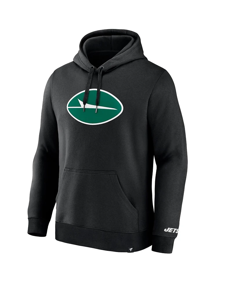 Fanatics Men's Black New York Jets Legacy Fleece Pullover Hoodie