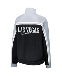 G-iii 4Her by Carl Banks Women's Black Las Vegas Raiders Post Game Full-Zip Track Jacket
