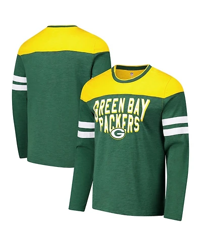 G-iii Sports by Carl Banks Men's Green/Gold Green Bay Packers Adaptive Hail Mary Long Sleeve T-Shirt